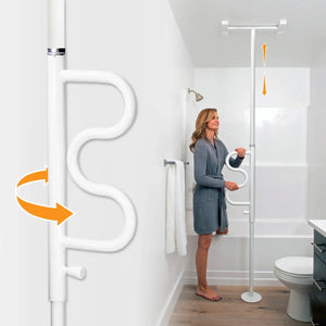 Wonder Pole Plus – Floor-to-Ceiling Safety Support Pole with Rotating Grab Bar for Standing, Sitting & Transfers
