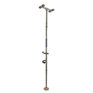 Wonder Pole Premium Adjustable Floor-to-Ceiling Safety Support Pole with Dual Grab Bars, Tension Mounted Stand Assist Handrail for Bathroom & Home, 7’–10’ Height, 300 lbs Capacity